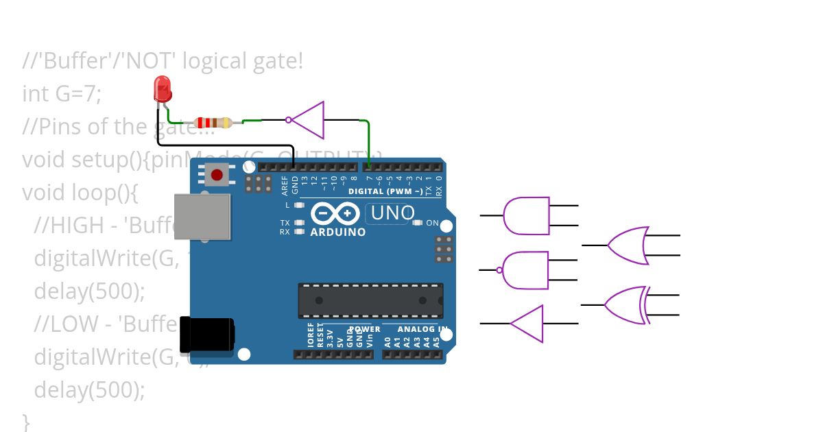 Logic gates.ino simulation
