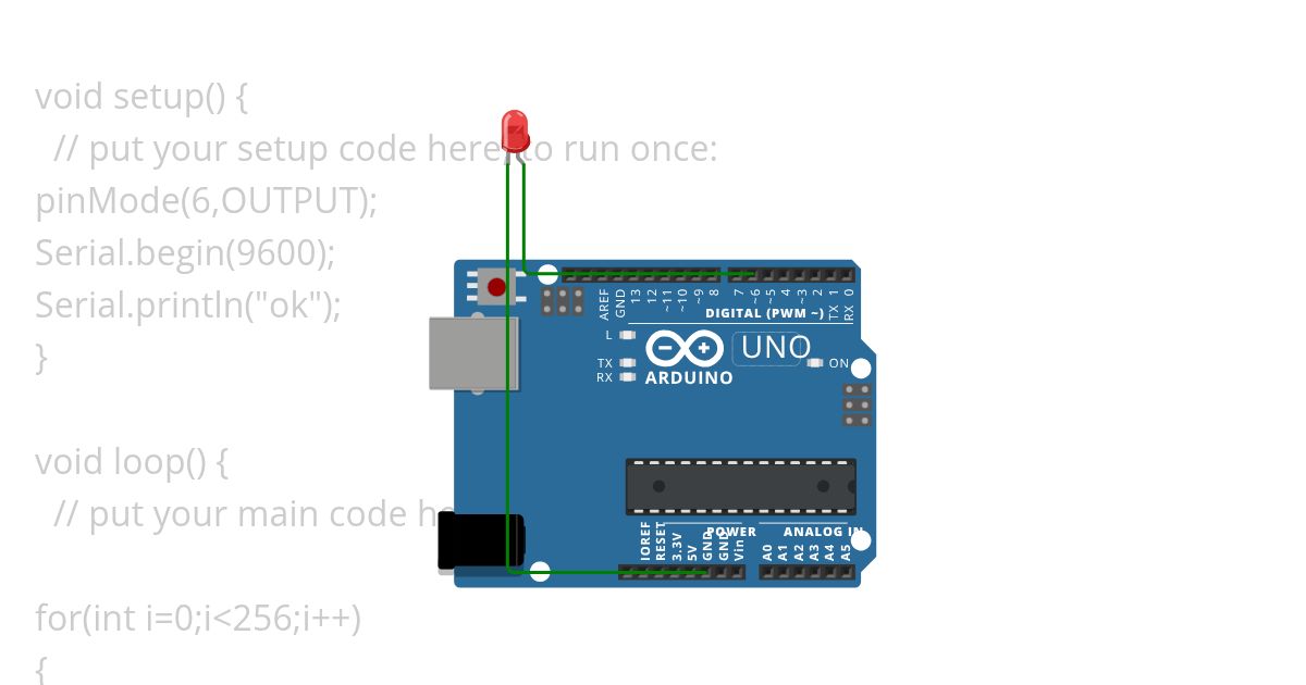LED fade in and out Copy simulation