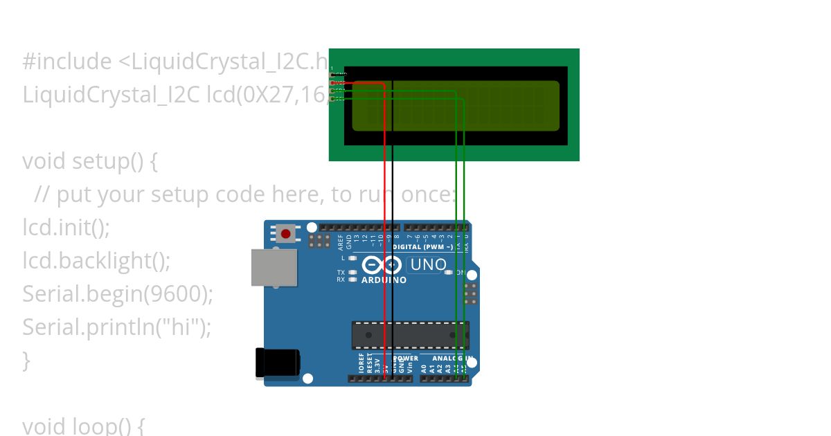 Liquid Crystal I2C Copy simulation