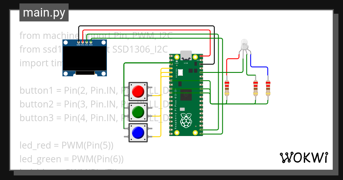Led RGB - Wokwi ESP32, STM32, Arduino Simulator