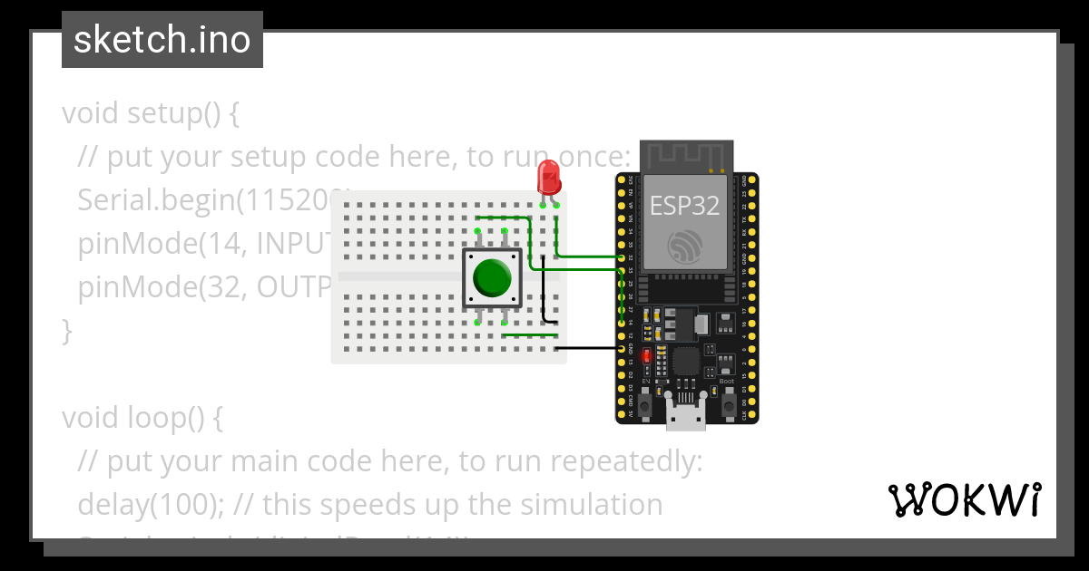 Button Input Pullup Wokwi Esp Stm Arduino Simulator