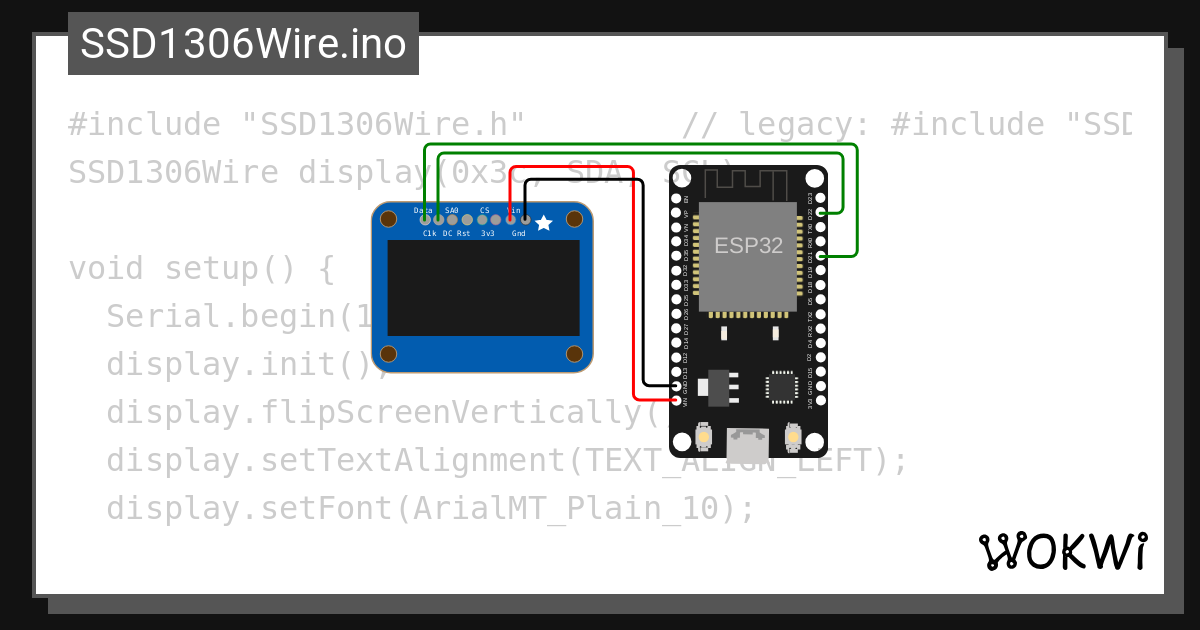 Ssd1306wire ino copy wokwi esp32 stm32 arduino simulator