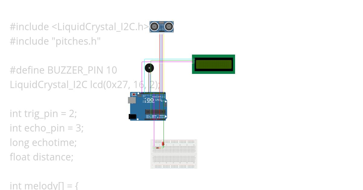 Ultrasonic Censor simulation