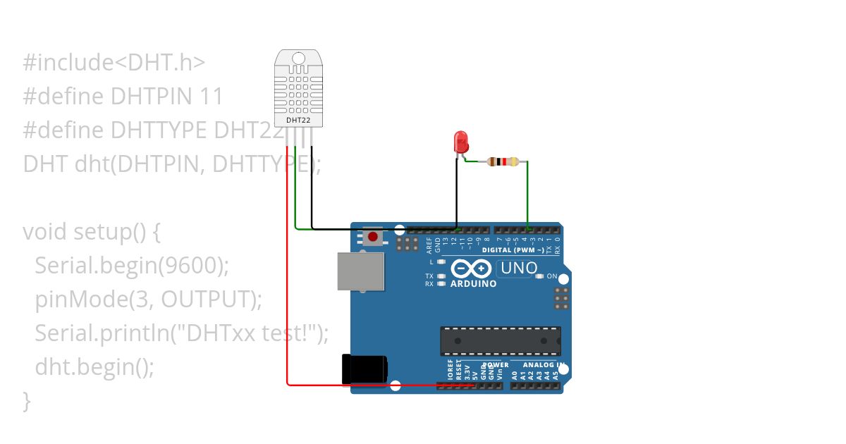 LED Temp blink internal simulation