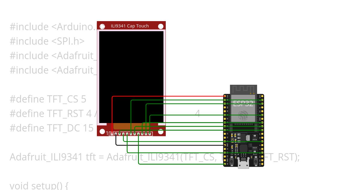 ILI9341-ESP32 simulation