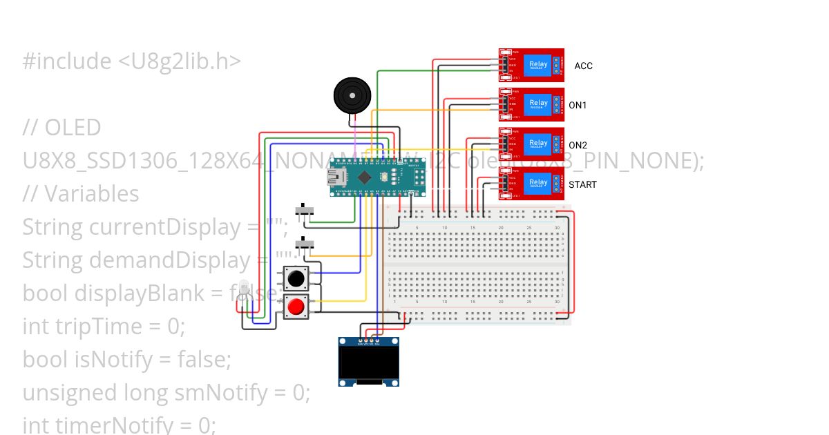 Arduino Car Push Start System (WIP) simulation