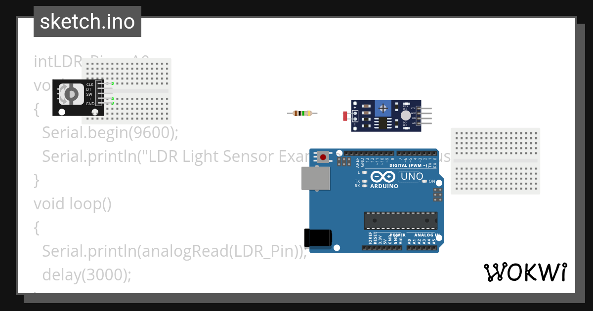 light sensor - Wokwi ESP32, STM32, Arduino Simulator