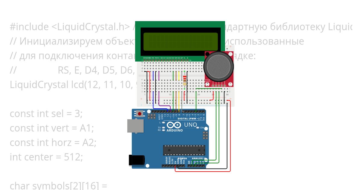 Symbol selector simulation