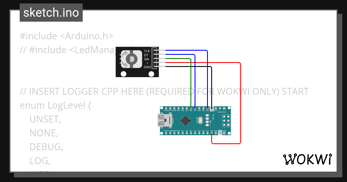 encoder simple test22222 - Wokwi ESP32, STM32, Arduino Simulator