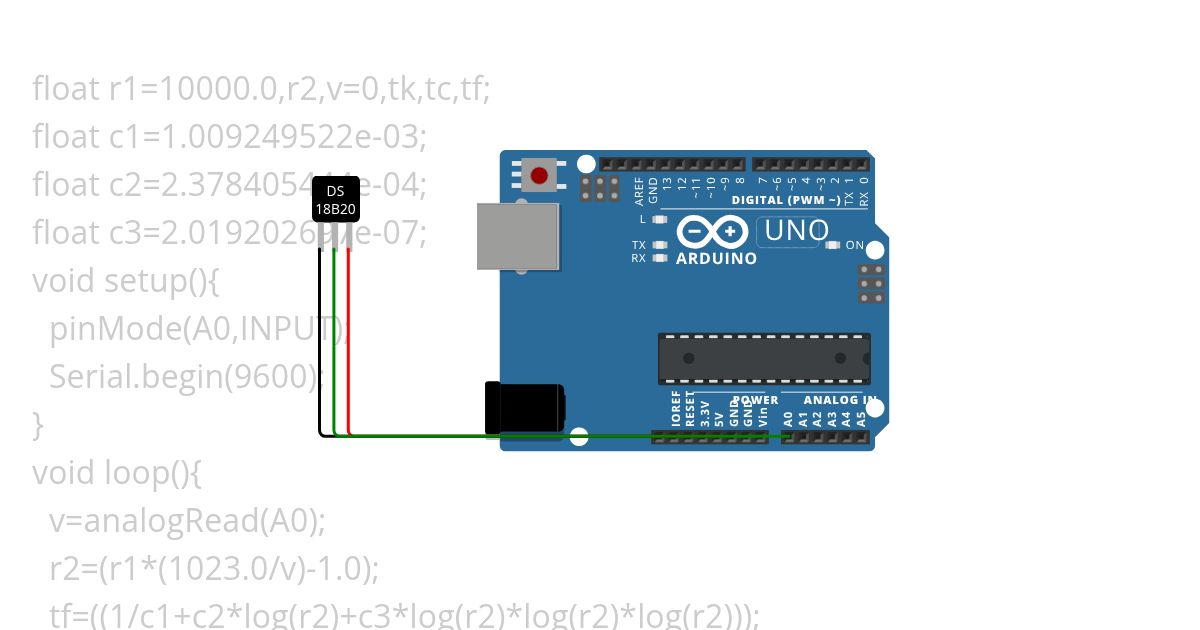 thermistor code simulation