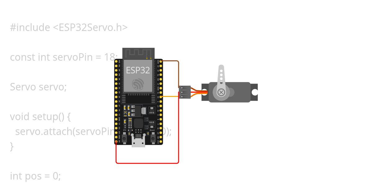 Sweep servo motor simulation