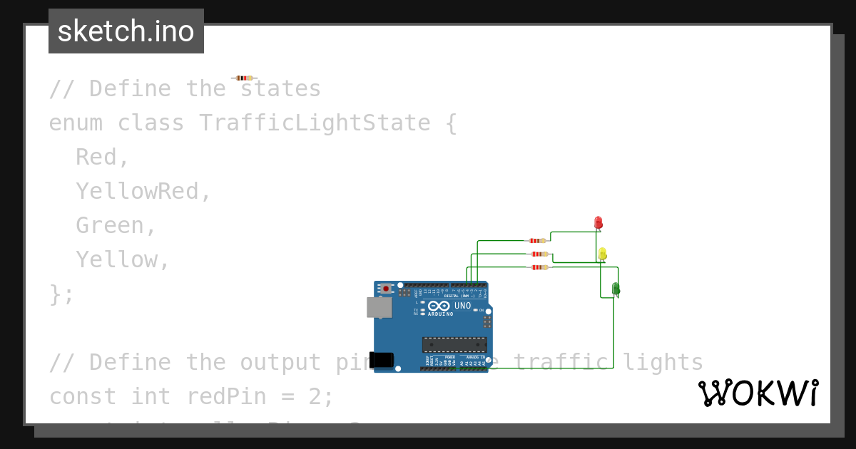 Trafic Light - Wokwi ESP32, STM32, Arduino Simulator