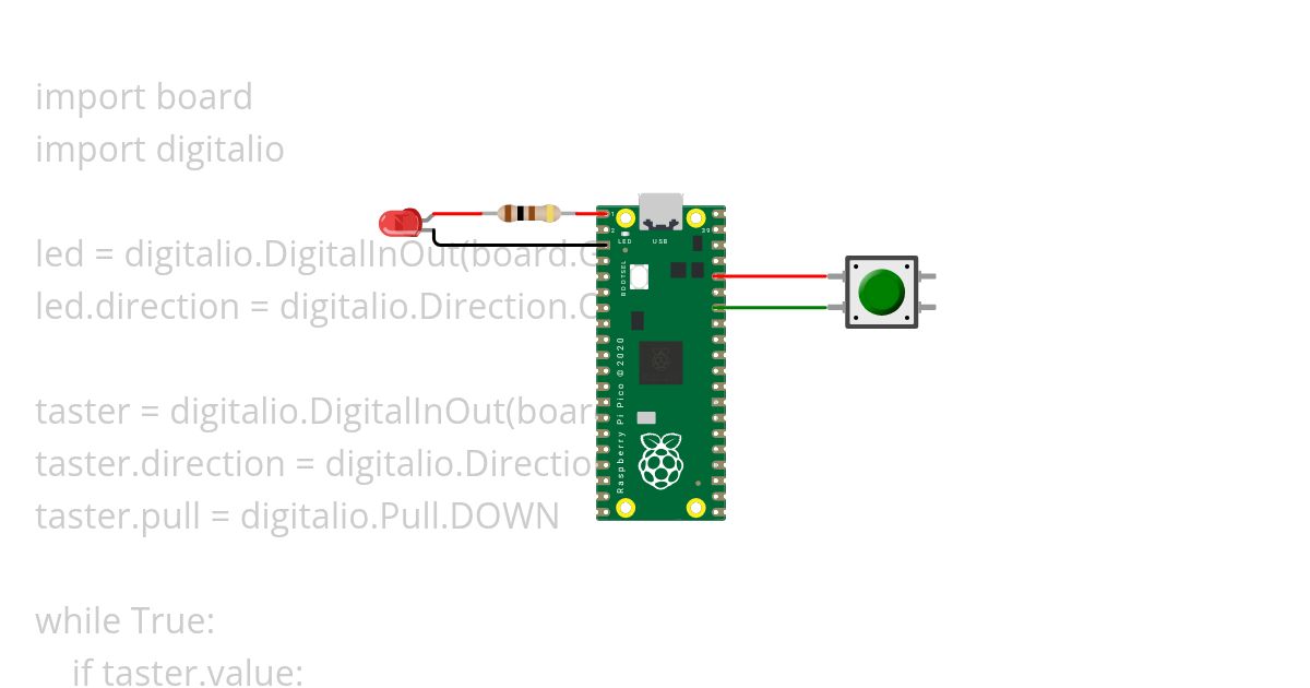 CP: LED Button simulation