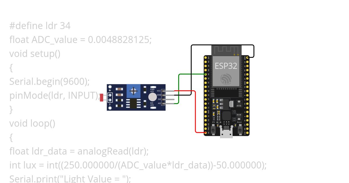 For loop LED simulation