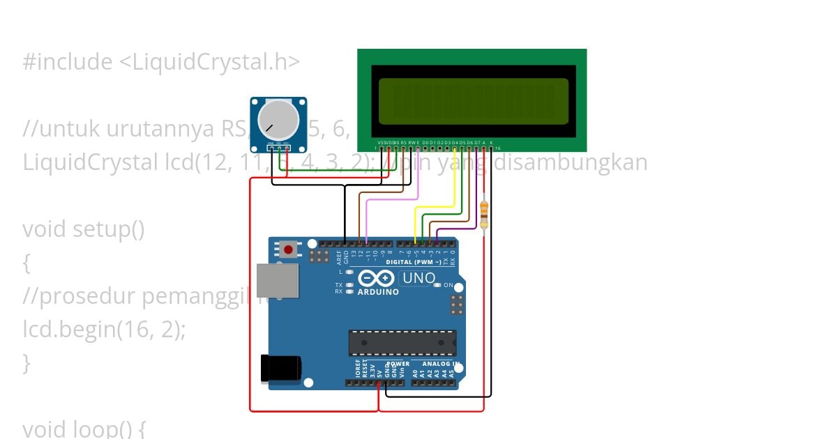 LCD 16x2 simulation