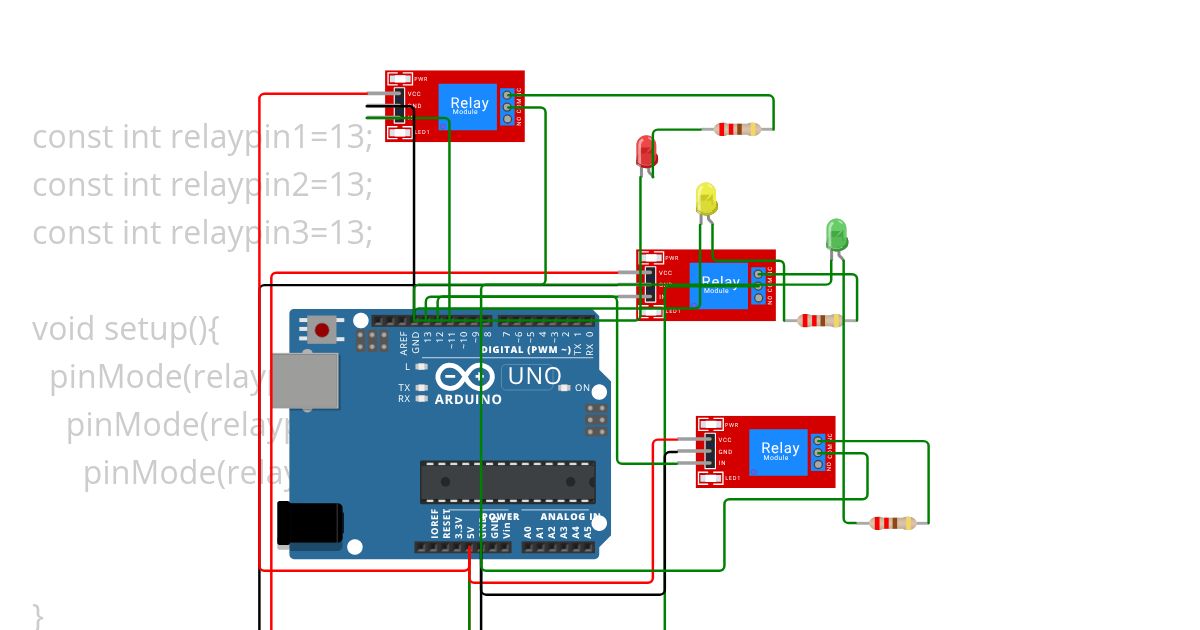 relay check using led simulation