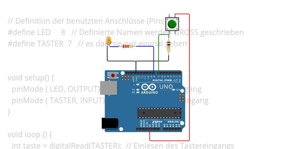 Taster und LED simulation