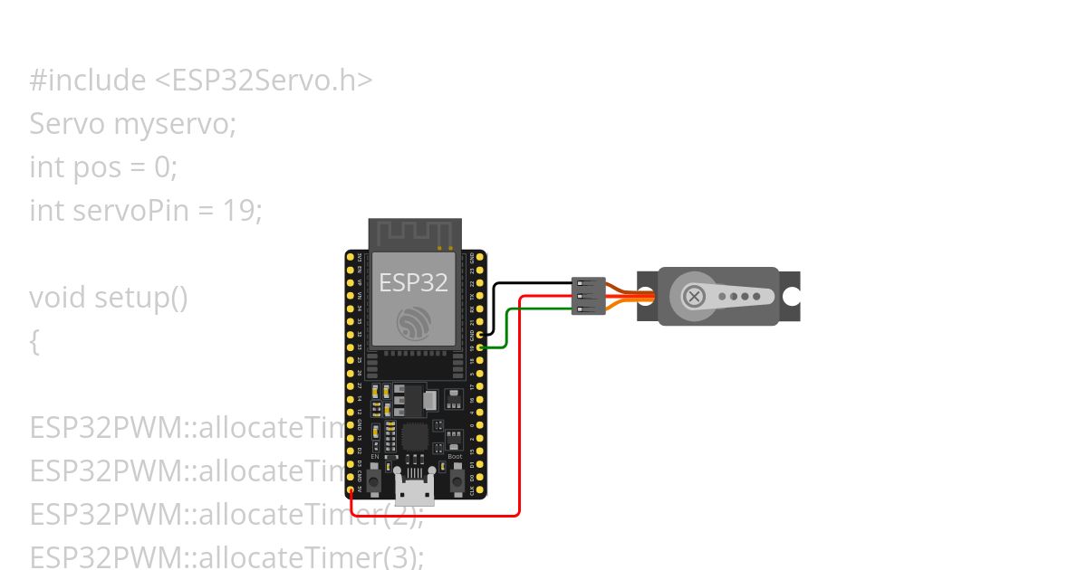 ESP32 Servo simulation