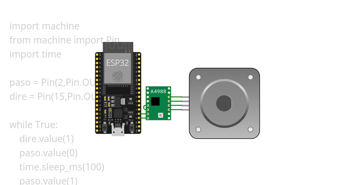 Bipolar Stepper Motor con Driver simulation