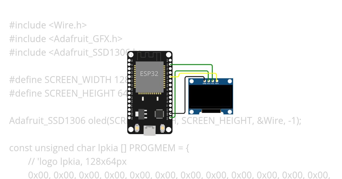 ESP32 OLED - Simple by Izal simulation