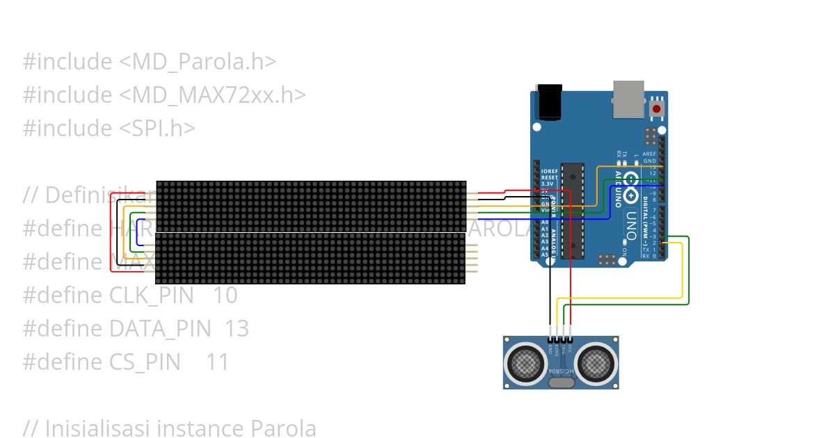 Ultrasonic LCD simulation