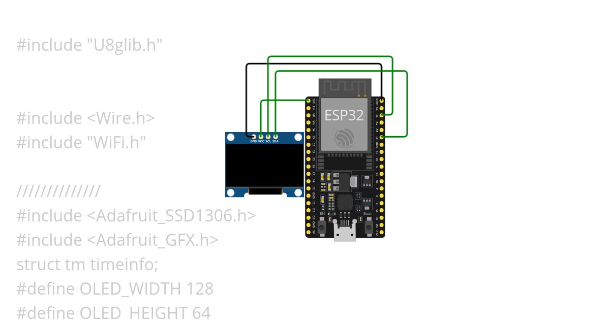 ESP32 OLED  simulation