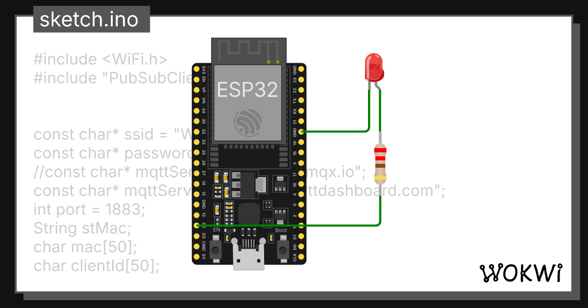 Mqtt wokwi esp32 stm32 arduino simulator