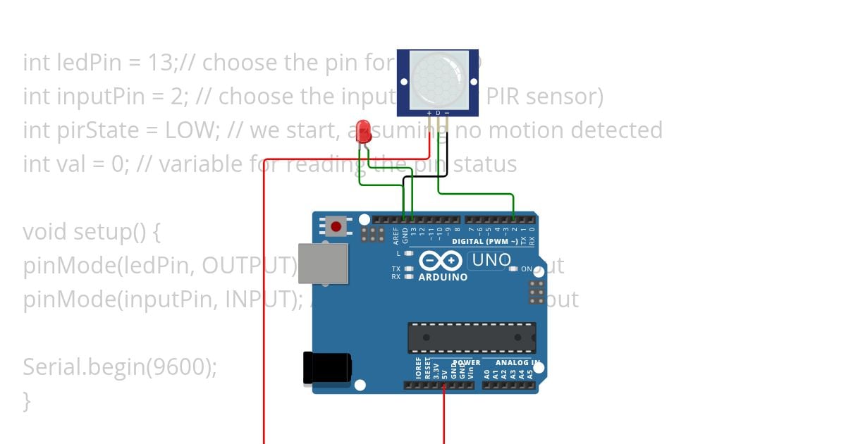 PIR sensor simulation