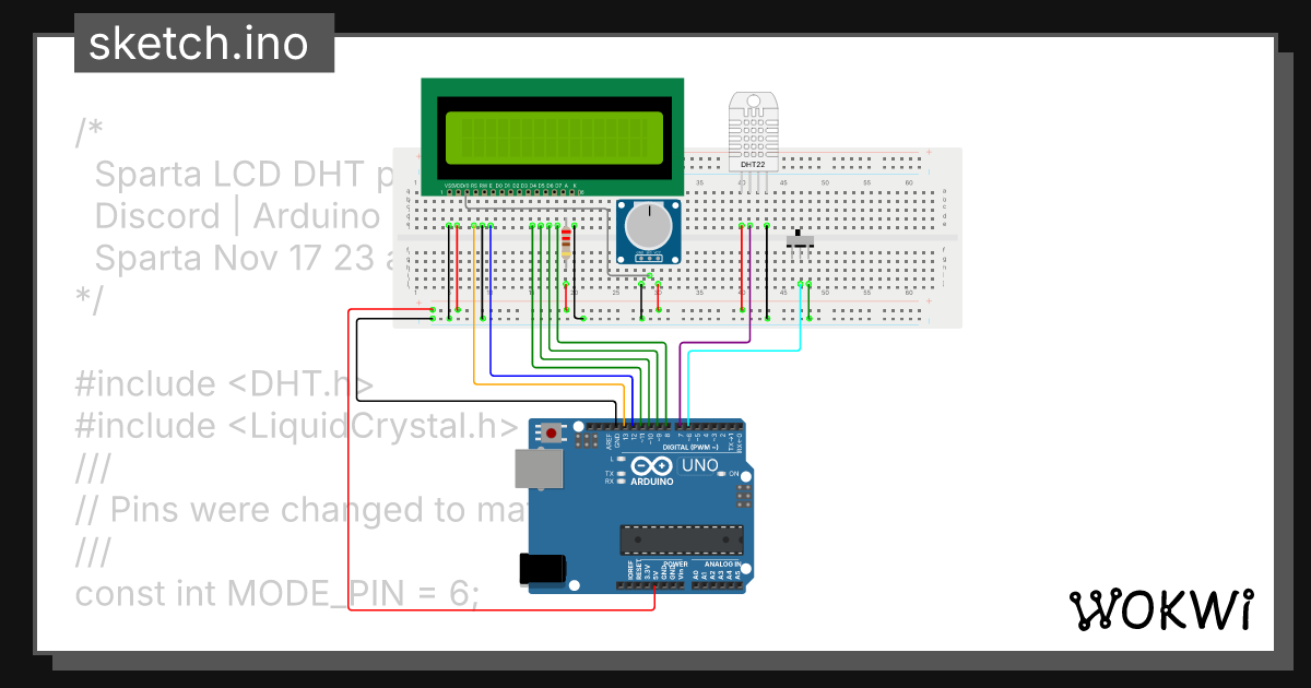 Sparta_LCD_DHT - Wokwi ESP32, STM32, Arduino Simulator