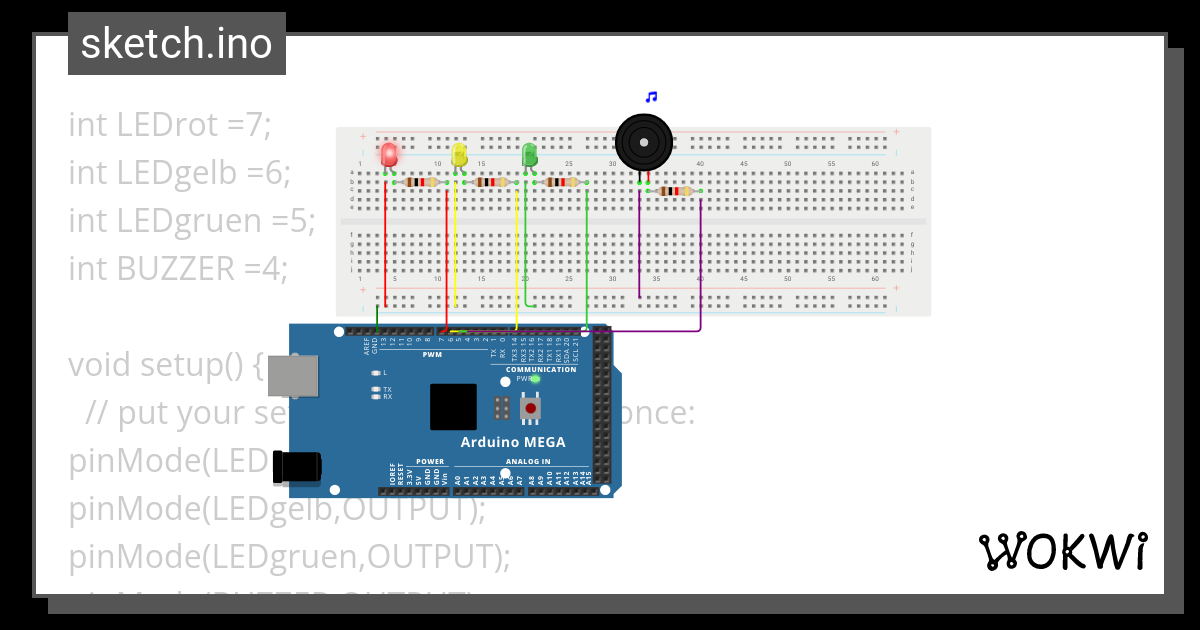 Wechselblinker - Wokwi ESP32, STM32, Arduino Simulator