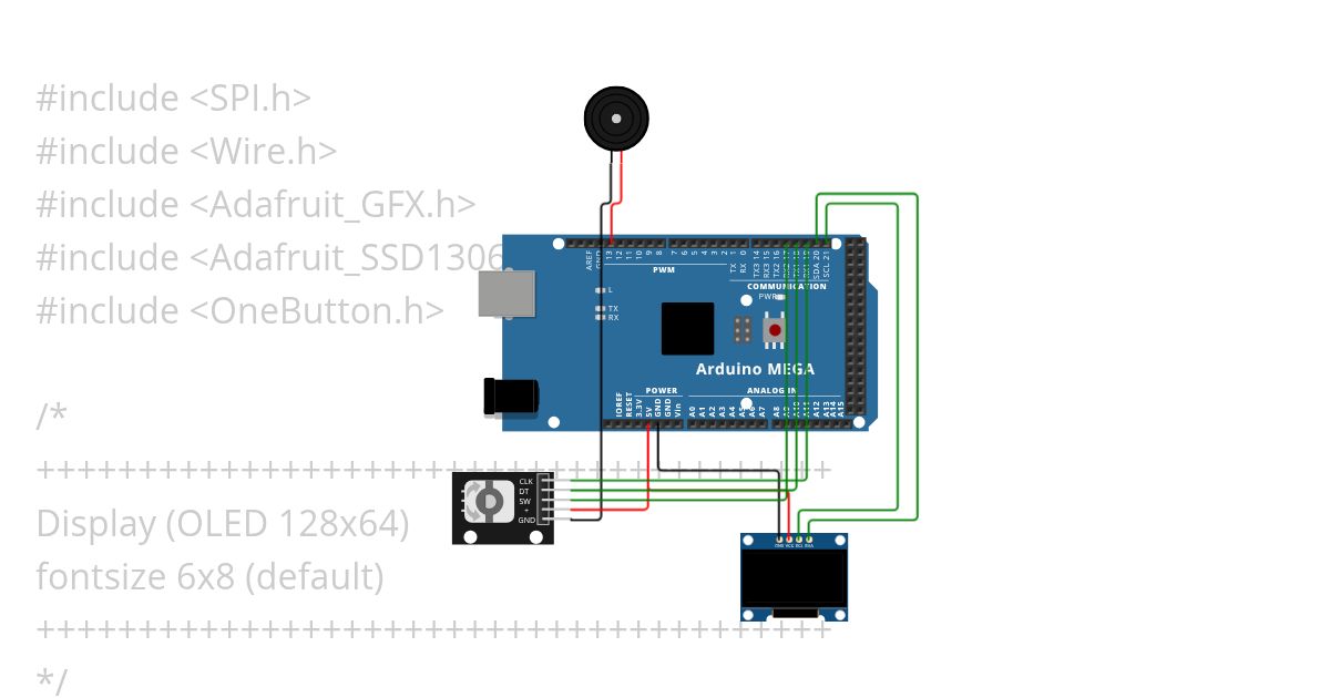 OLED+Encoder+Lautsprecher simulation