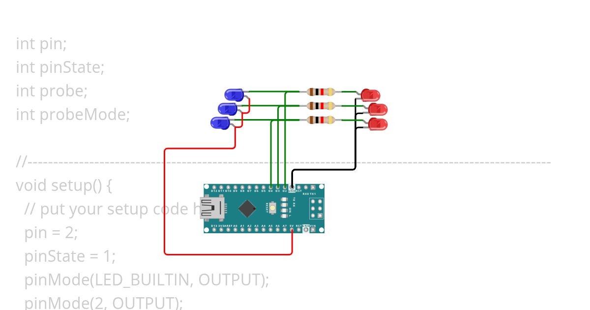set probe mode test simulation