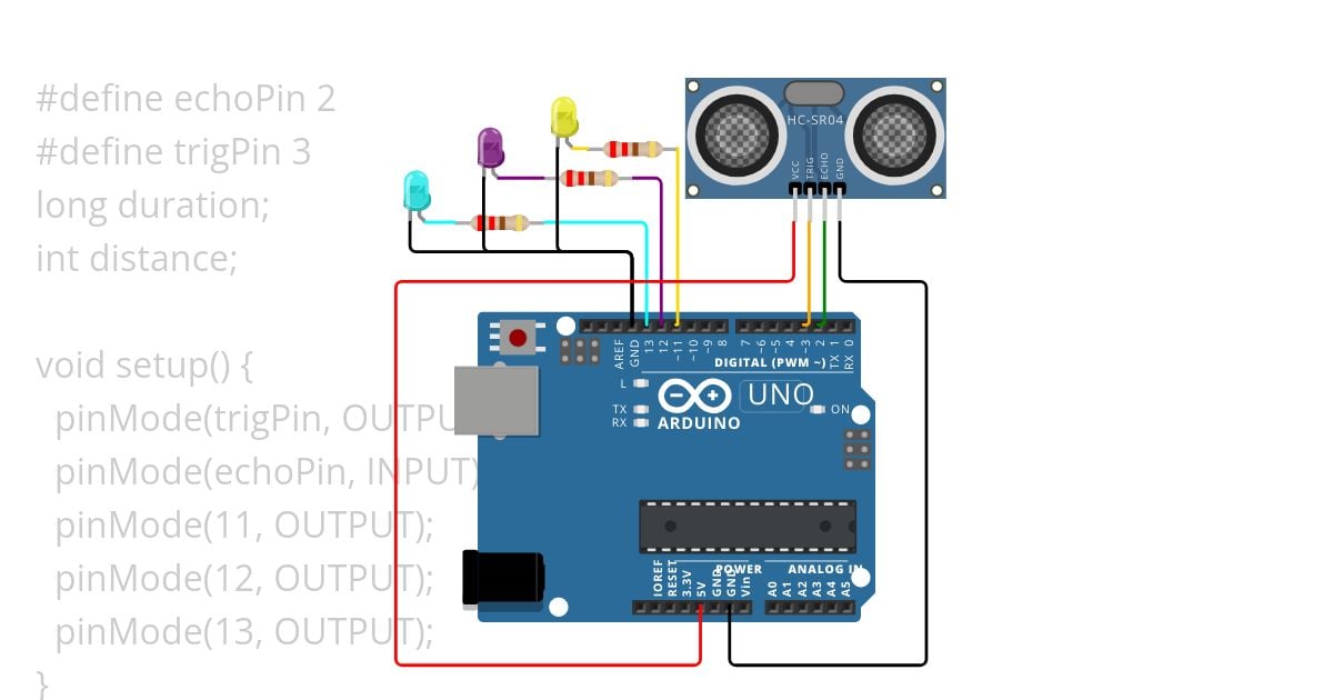 sensor + led simulation