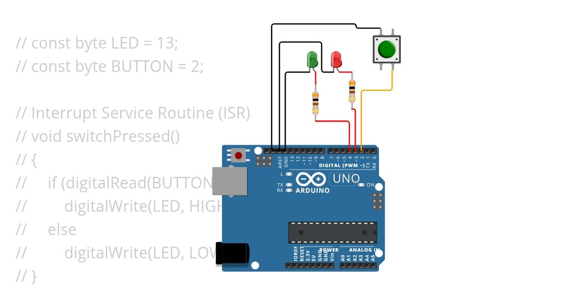 Interrupts And Input_pullup Without Using PinMode simulation