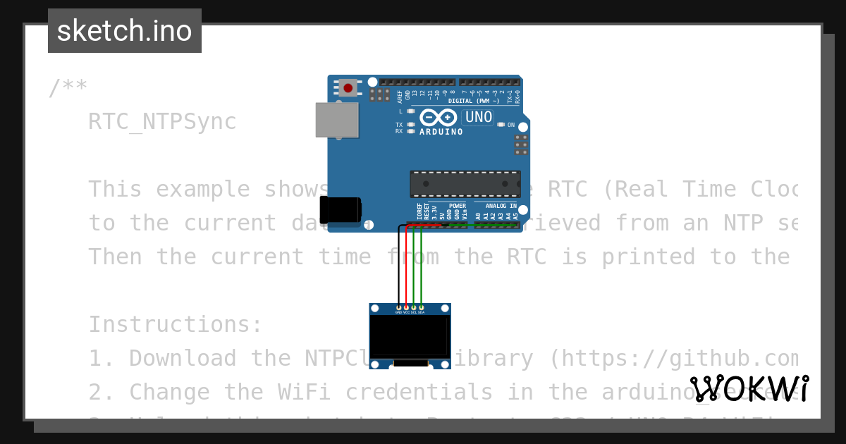 RTCNtp_Sync - Wokwi ESP32, STM32, Arduino Simulator