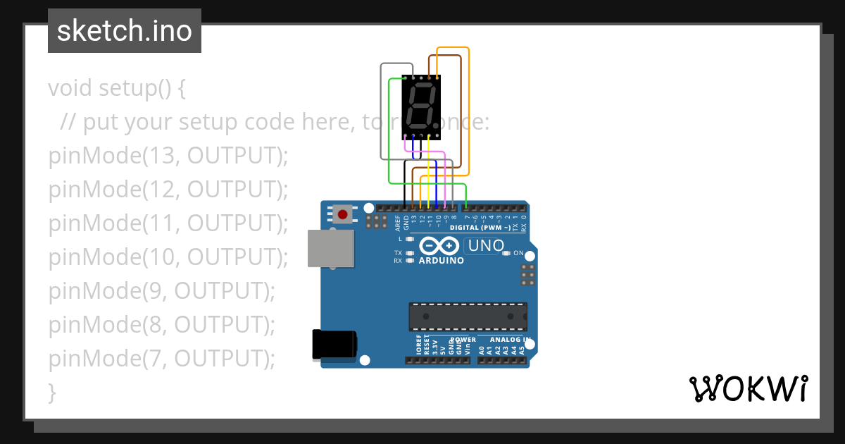 Seven Segment Display2 - Wokwi ESP32, STM32, Arduino Simulator