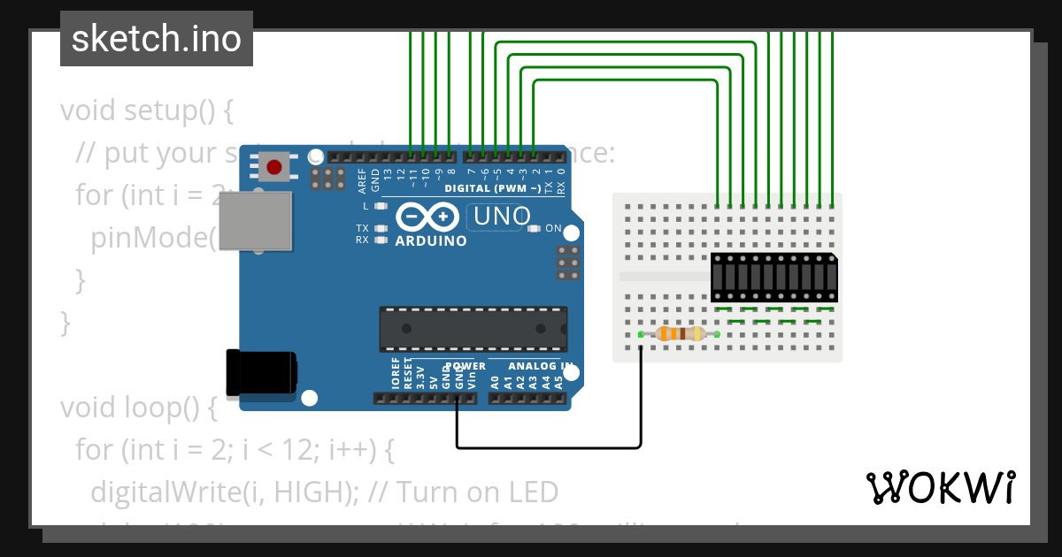 Uno Template - Wokwi ESP32, STM32, Arduino Simulator