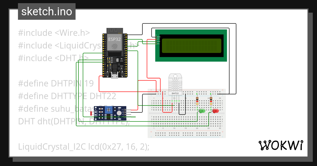 LDR LCD - Wokwi ESP32, STM32, Arduino Simulator