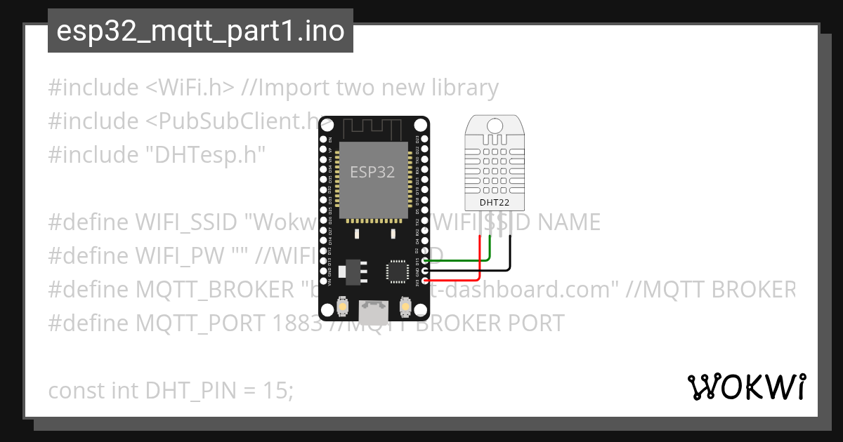 MQTT_esp32_DTH - Wokwi ESP32, STM32, Arduino Simulator