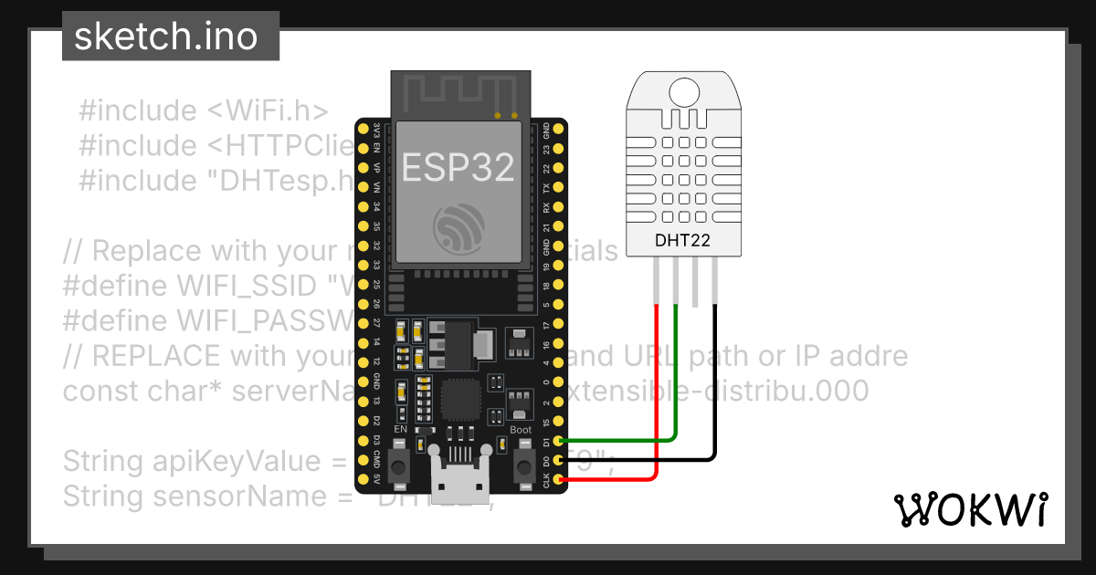 Sesnsor dht wokwi esp32 stm32 arduino simulator