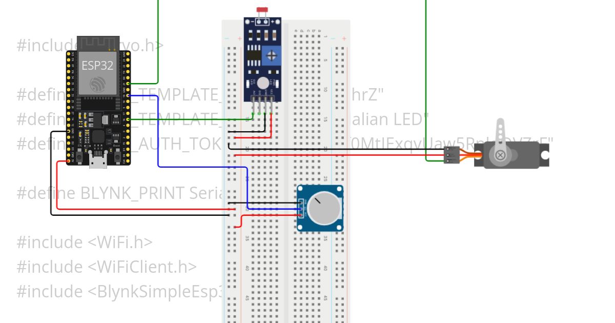 IoT Motor Servo dengan Blynk simulation