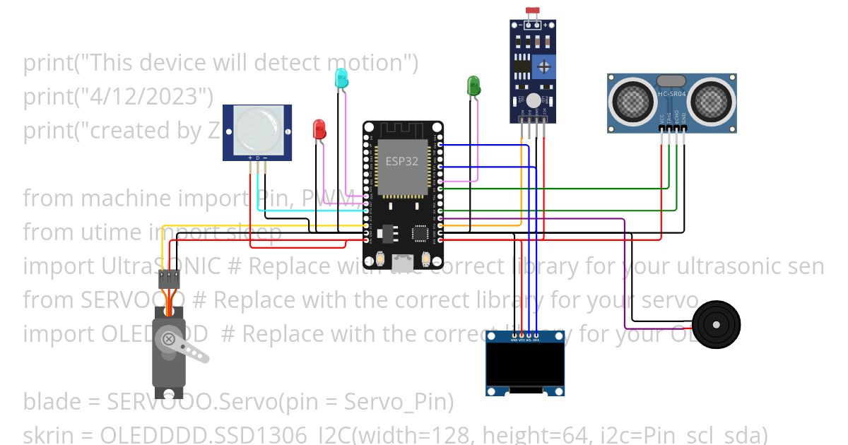 MOTION DETECTION DEVICE ADVANCED simulation