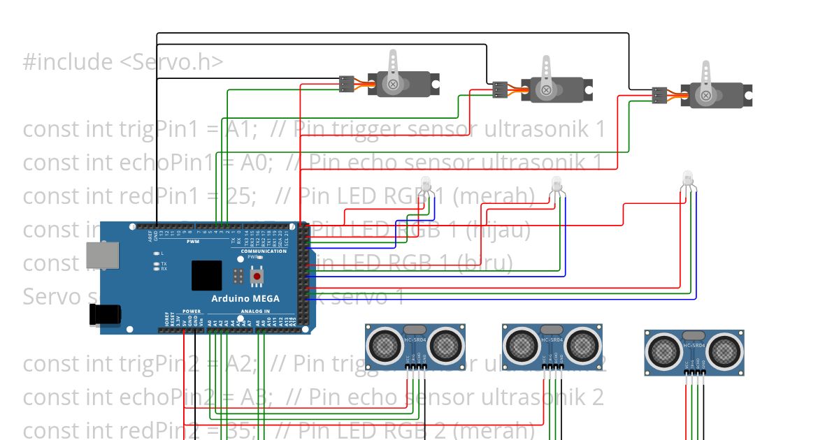 servo,ledrgb,ultra simulation