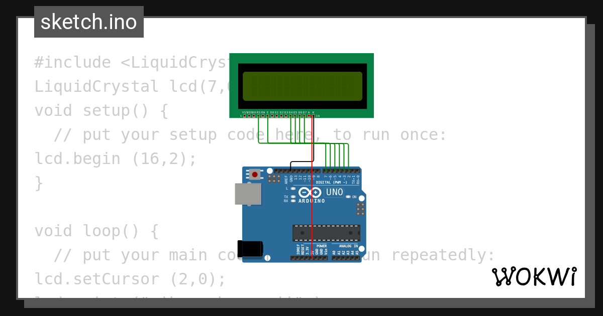 Lcd tidak gerak wokwi esp32 stm32 arduino simulator