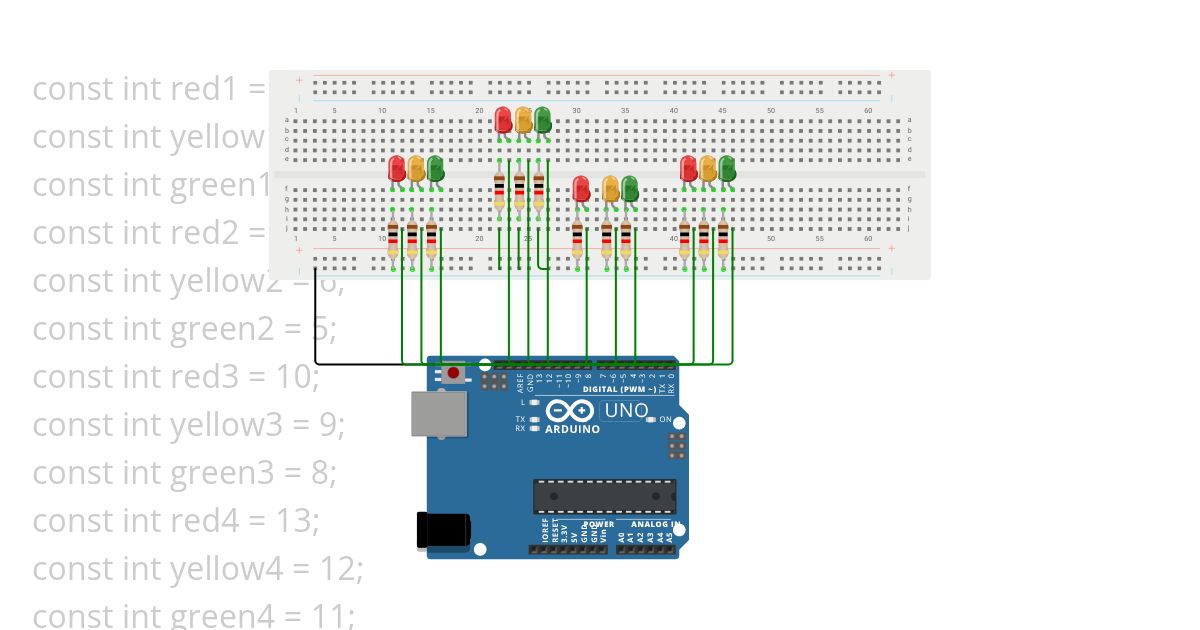 DA-3 2Q(4 Way Traffic system) simulation