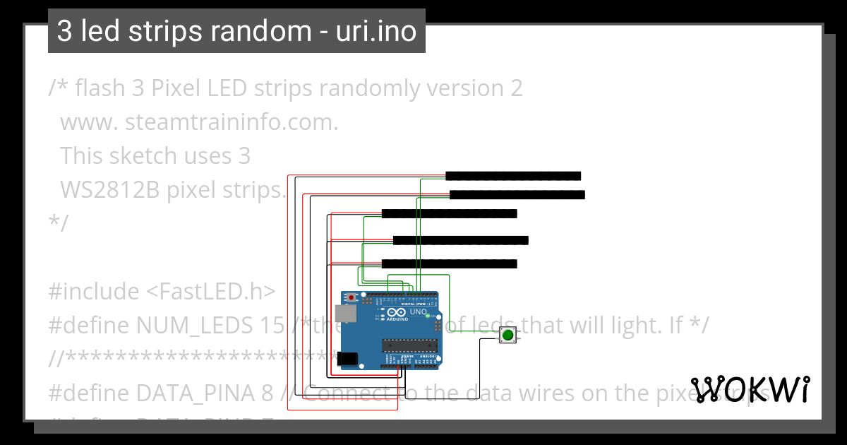 Wokwi Arduino simulator - Fast LEDs - Cylon - 2022 