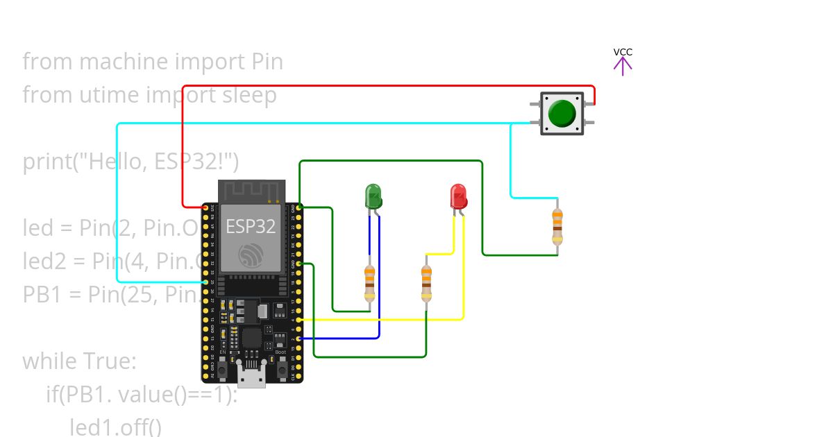 Testing-esp32 blink simulation