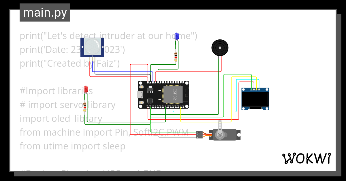 Intruder Detection Device (23/11/23) - Wokwi ESP32, STM32, Arduino ...