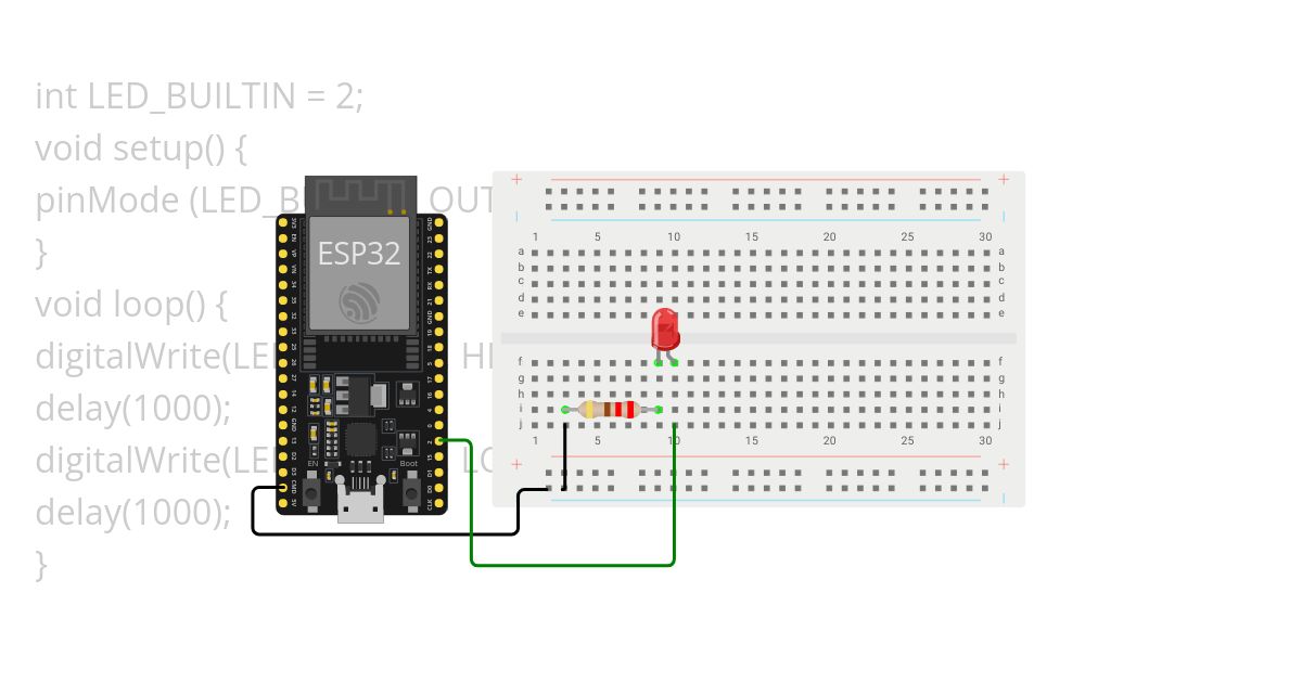 Blink_ESP32 simulation