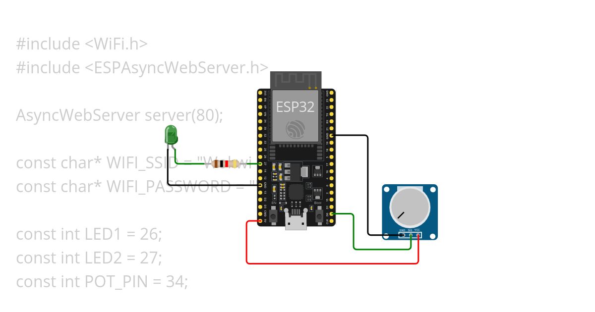 ESP32 HTTP conexiones, led, p,lcd simulation